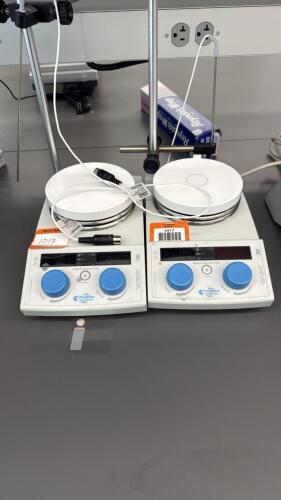 (2) Chemglass AREX Digital Pro Dual Magnetic Stirrer Hot Plate Units