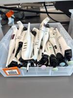 INTEGRA Adjustable Single-Channel Micropipettes, 0.5&ndash;200 &micro;L, Lot of Assorted Volumes ly 40 total.