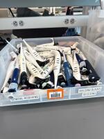 Lot of Integra & Eppendorf Manual Single Channel Lab Pipettes, Common Volume Ranges ly 50-60 total.