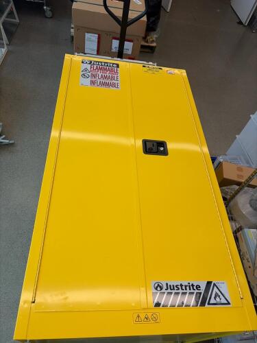 Justrite 896020 Sure-Grip EX 60-Gallon Flammable Liquid Storage Cabinet, 2 Door